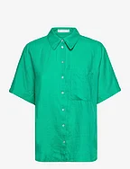 Pocket linen shirt - GREEN