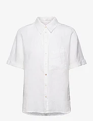 Mango - Pocket linen shirt - linneskjortor - natural white - 0