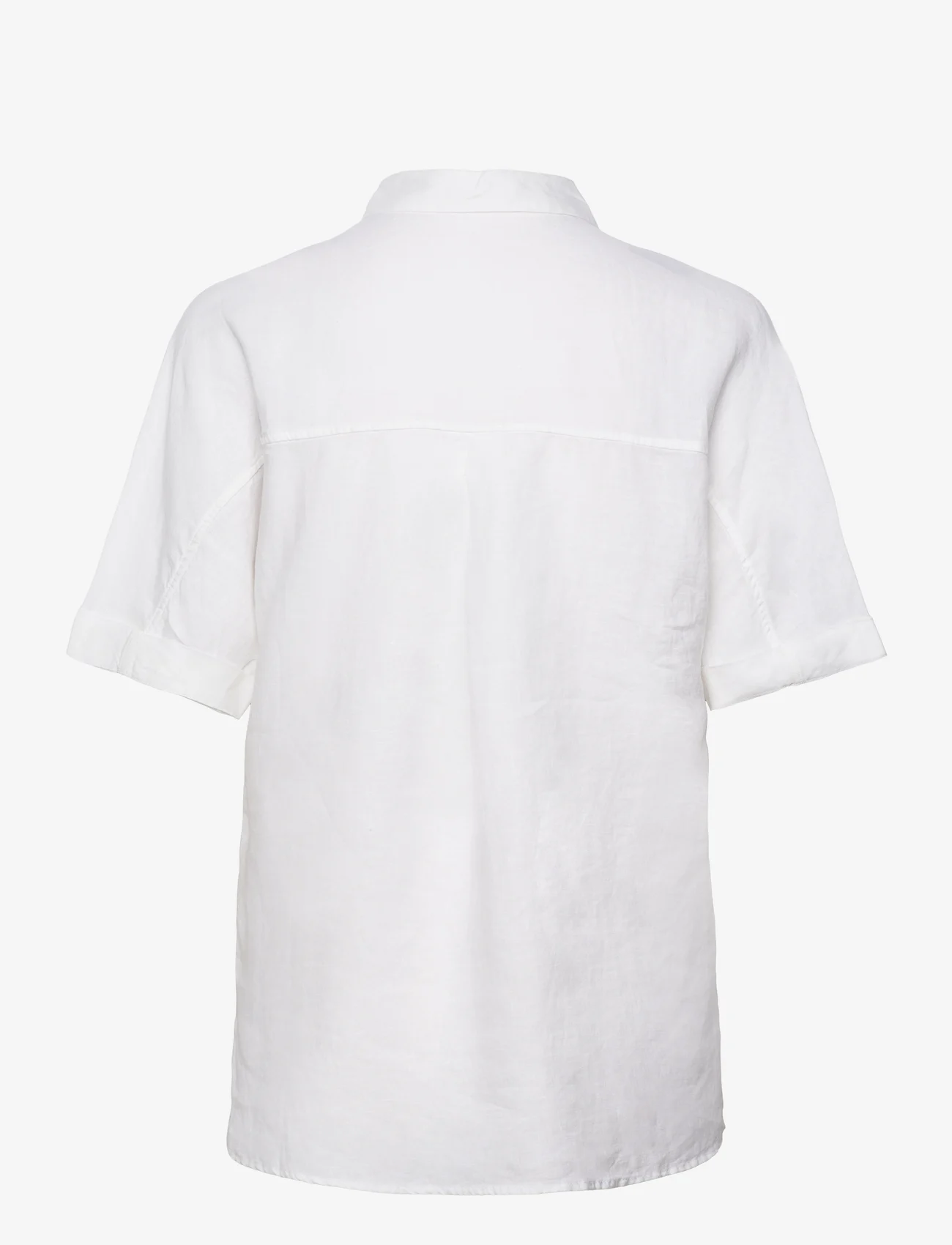 Mango - Pocket linen shirt - linskjorter - natural white - 1
