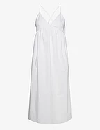 Cotton cross back dress - WHITE