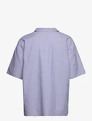 Mango - Short sleeve striped shirt - kortärmade skjortor - navy - 1