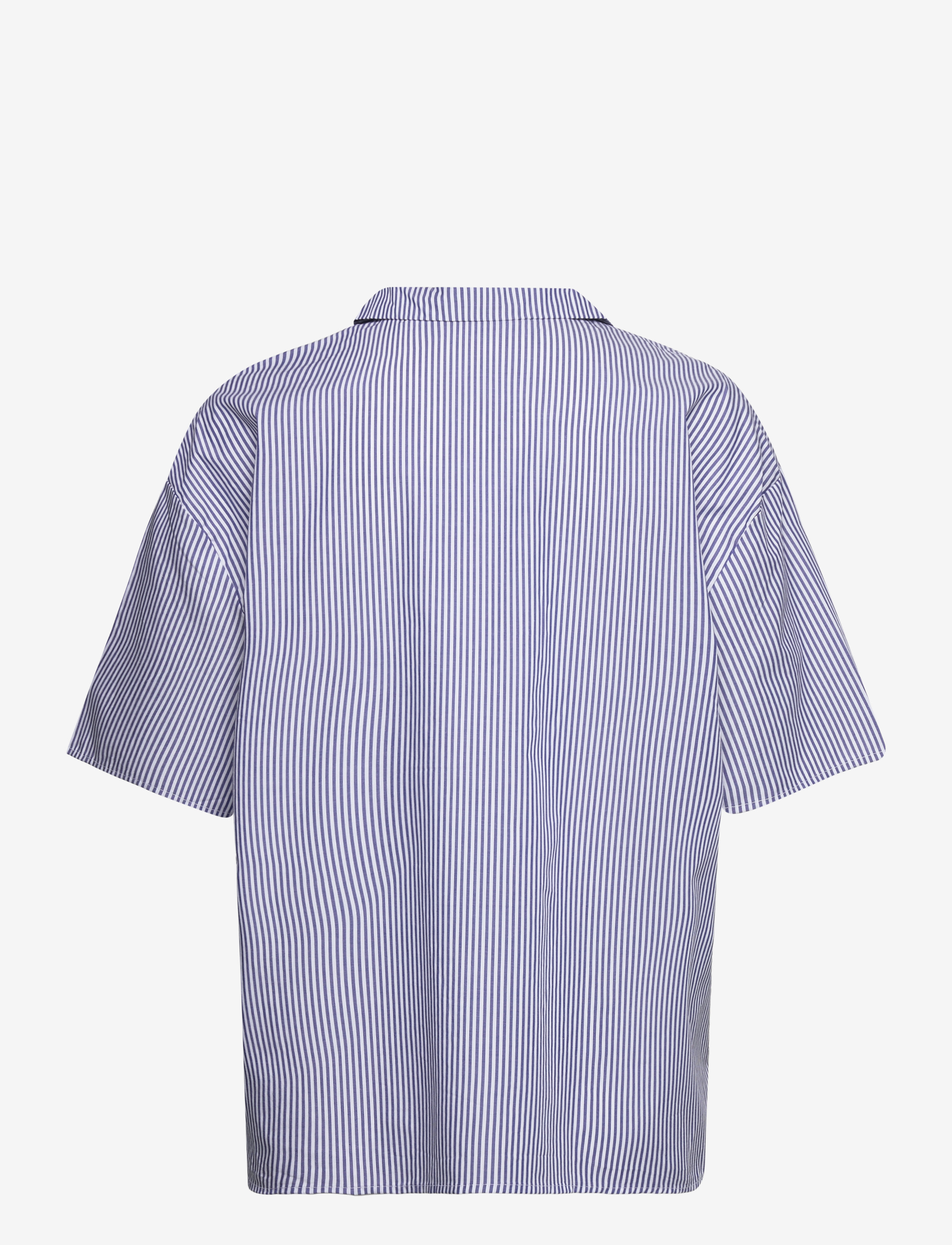 Mango - Short sleeve striped shirt - lühikeste varrukatega särgid - navy - 1