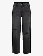 Decorative ripped wideleg jeans - OPEN GREY