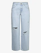 Decorative ripped wideleg jeans - OPEN BLUE