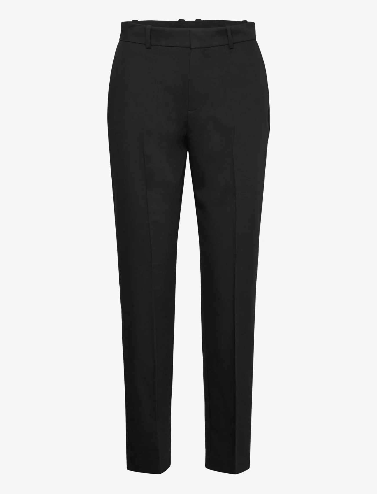 Mango - Straight suit trousers - dressbukser - black - 0