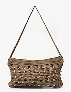Crochet bag with shell detail - LIGHT BEIGE