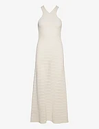 Halter-neck crochet dress - LIGHT BEIGE