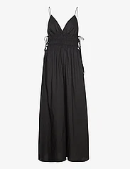 Mango - Cotton dress with side ties - sommerkjoler - black - 0