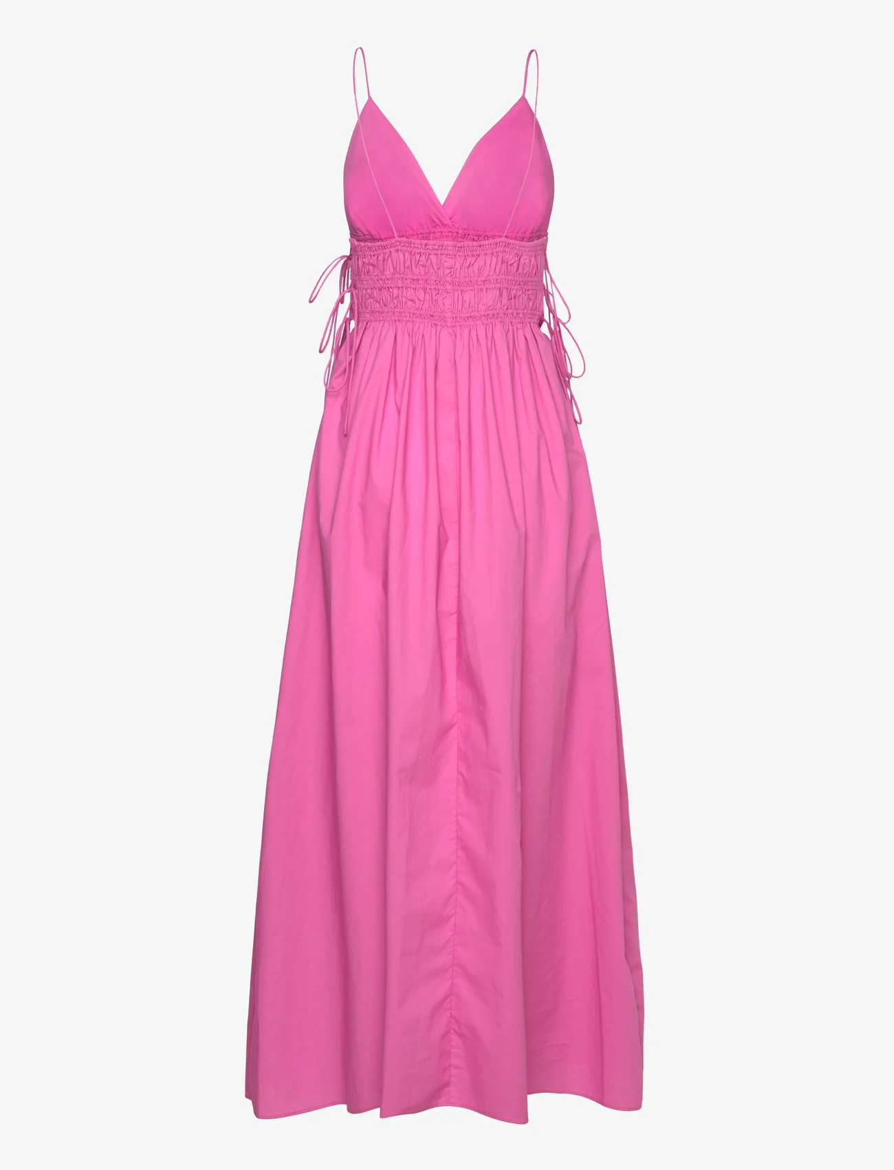 Mango - Cotton dress with side ties - kesämekot - pink - 1