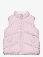 Reversible quilted gilet - PINK