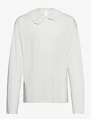 Mango - Babydoll collar cotton T-shirt - langermede t-skjorter - natural white - 0