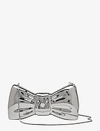 Clutch bag with bow design - SILVER