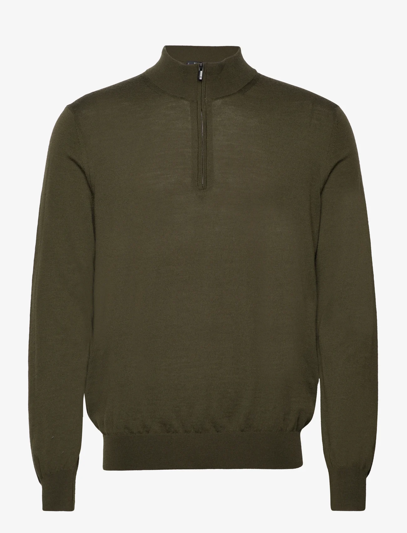 Mango - 100% merino wool sweater with zip collar - miesten - dark green - 0