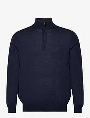 Mango - 100% merino wool sweater with zip collar - miesten - navy - 0