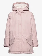 Hooded water-repellent parka - PINK
