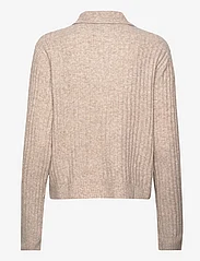 Mango - V-neck ribbed knit sweater - strikkegensere - lt pastel grey - 1