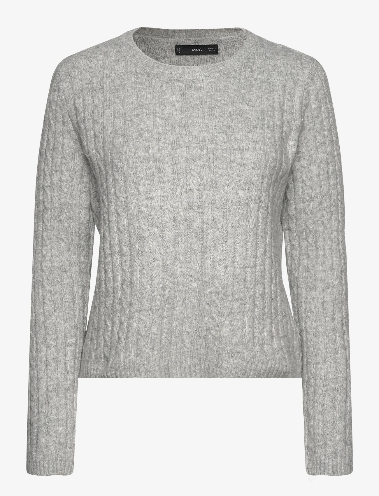 Mango - Cable-knit sweater - alhaisimmat hinnat - lt pastel grey - 0