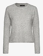 Cable-knit sweater - LT PASTEL GREY
