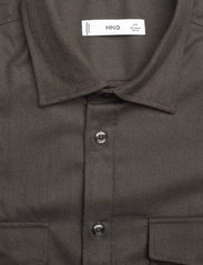 Mango - Chest-pocket cotton overshirt - avslappede skjorter - brown - 2