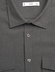 Mango - Chest-pocket cotton overshirt - avslappede skjorter - grey - 2