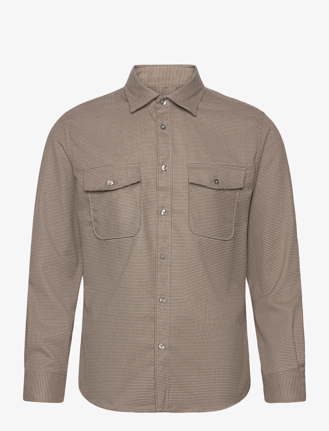 Mango - Chest-pocket cotton overshirt - avslappede skjorter - light beige - 0