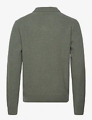 Mango - Ribbed knit polo shirt - strikkede poloer - medium green - 1