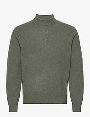 Mango - Wool-blend sweater with perkins collar - rundhalsad - medium green - 0