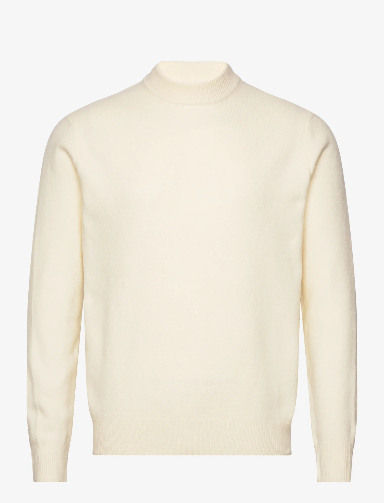 Mango - Wool-blend sweater with perkins collar - rundhalsad - natural white - 0