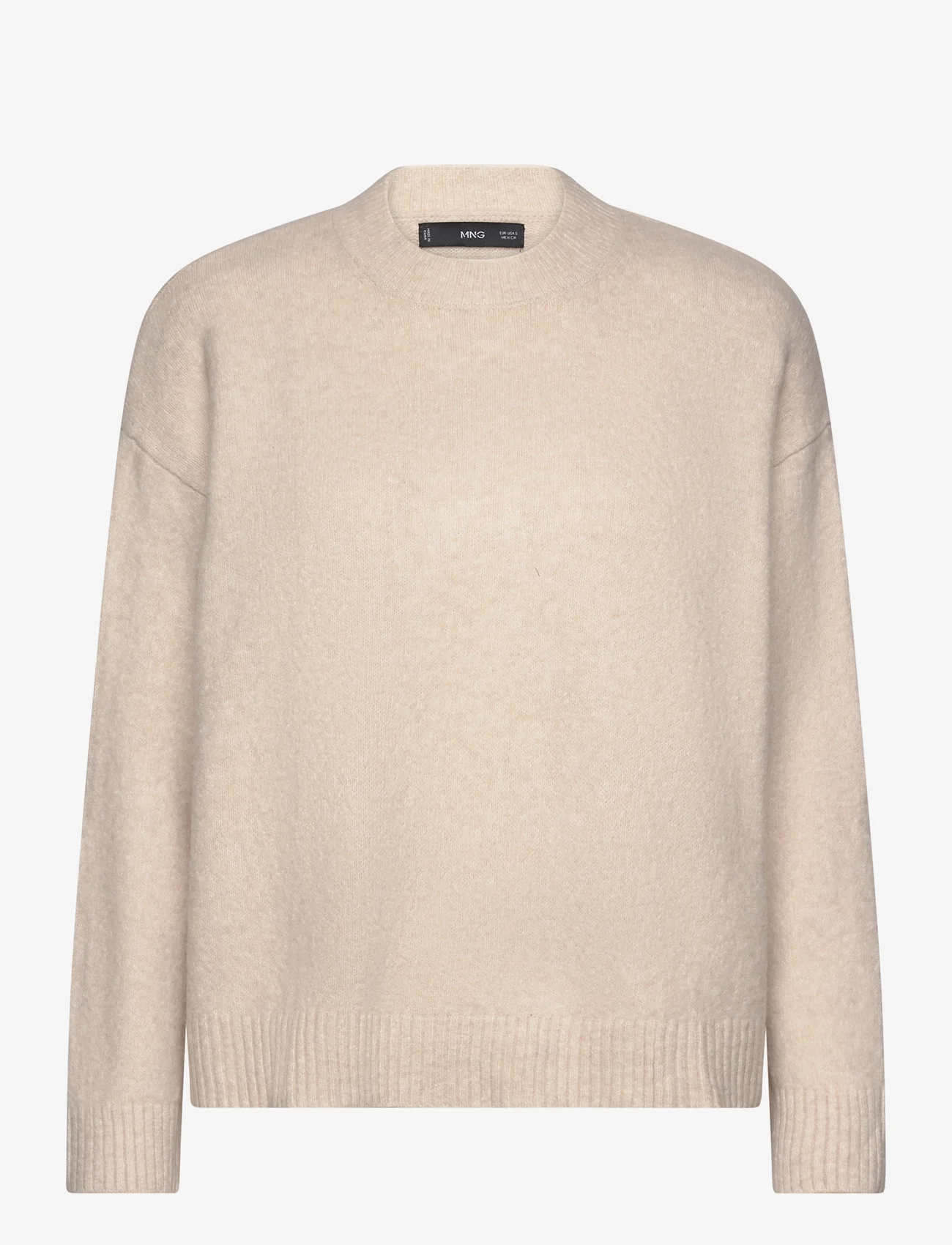 Mango - Round-neck knitted sweater - laveste priser - light beige - 0