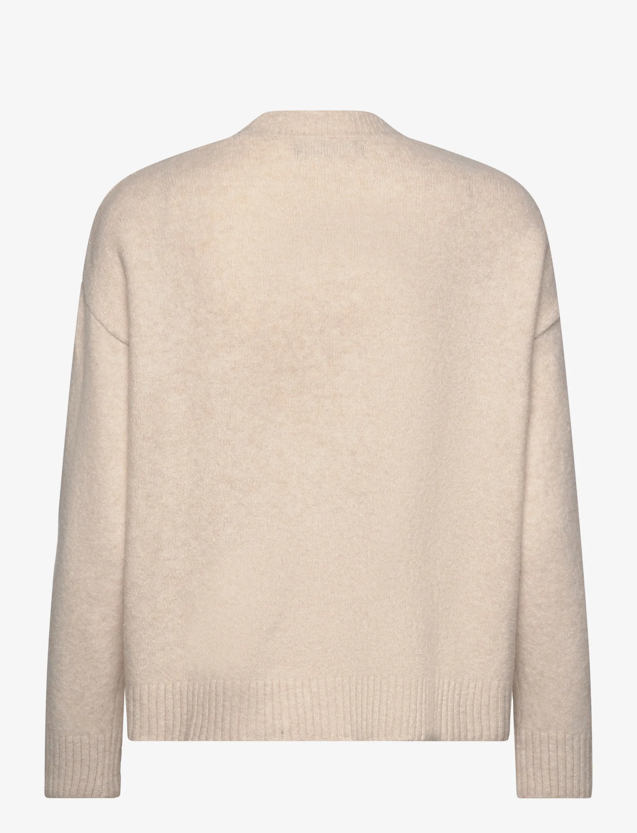 Mango - Round-neck knitted sweater - laveste priser - light beige - 1