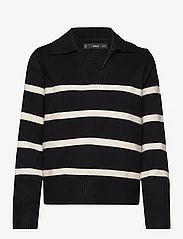 Mango - Striped polo-neck sweater - alhaisimmat hinnat - black - 0
