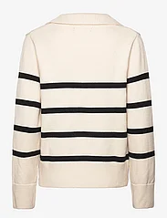 Mango - Striped polo-neck sweater - alhaisimmat hinnat - light beige - 1