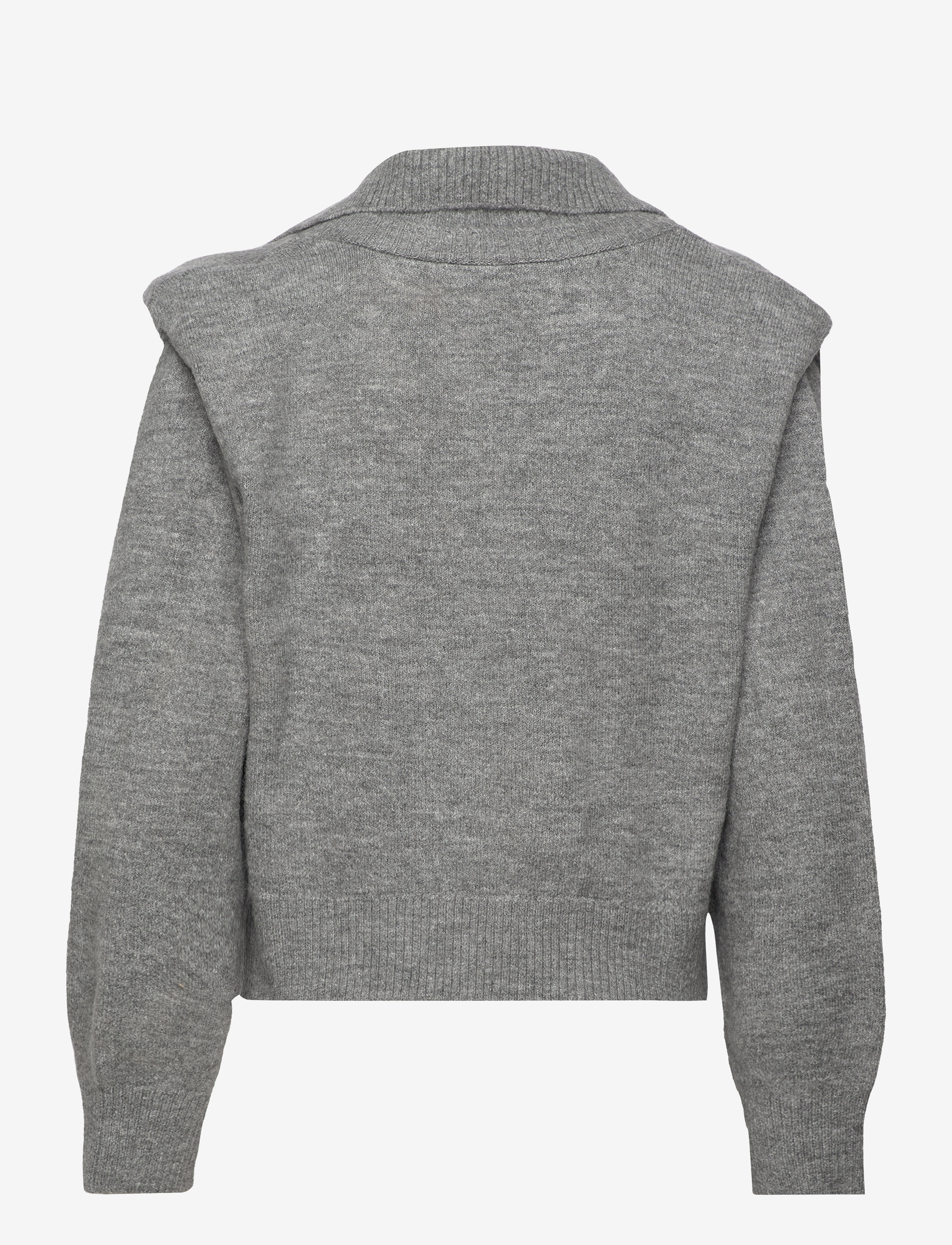 Mango - Polo-neck sweater with shoulder pads - pullover - grey - 1