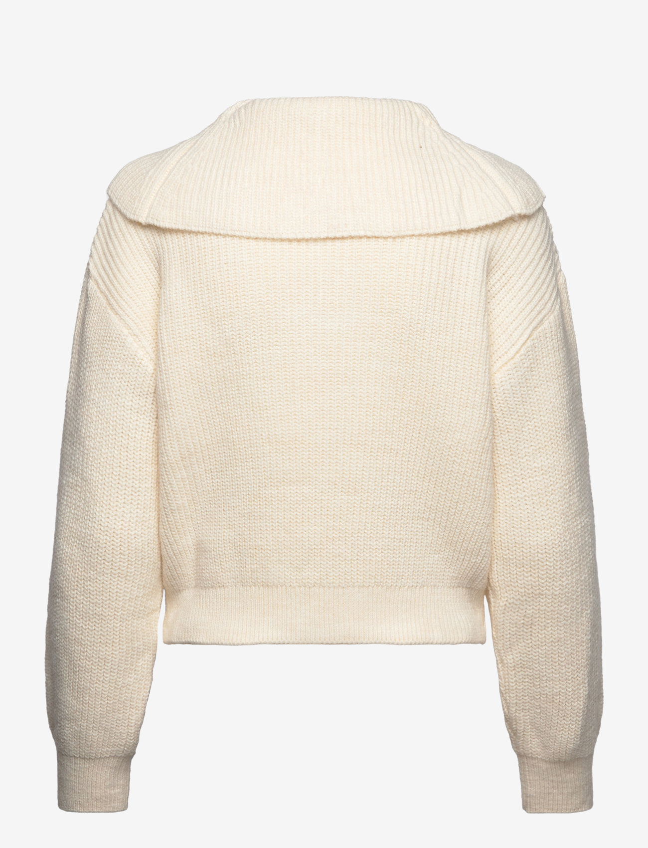 Mango - Buttoned collar knit sweater - herbstliche kleidung - light beige - 1