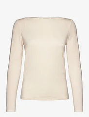 Mango - Boat-neck lyocell t-shirt - alhaisimmat hinnat - light beige - 0