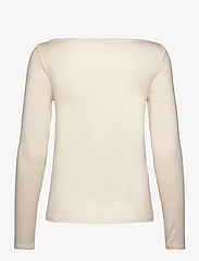 Mango - Boat-neck lyocell t-shirt - alhaisimmat hinnat - light beige - 1