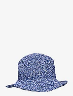 Two-tone natural fibre hat - MEDIUM BLUE