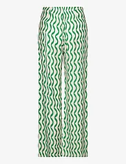 Mango - Textured printed trousers - laveste priser - green - 1