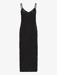 Mango - Long openwork knitted dress - strikkede kjoler - black - 0