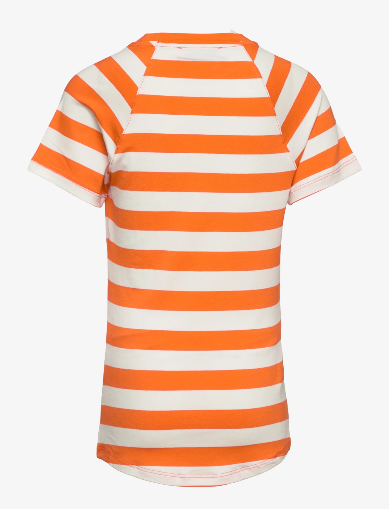 Mango - Striped print T-shirt - t-shirts - orange - 1