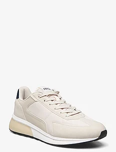 Leather mixed sneakers, Mango
