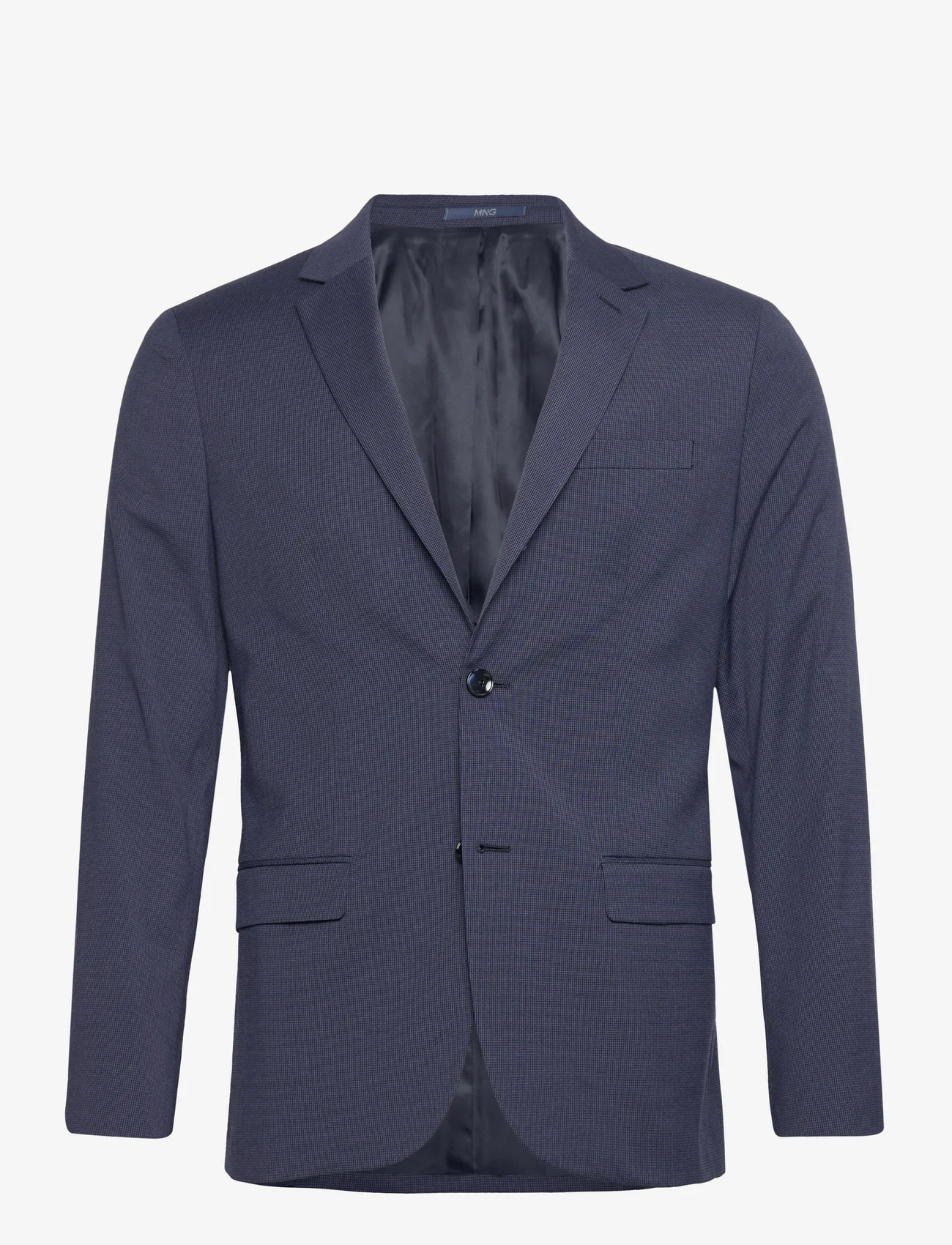 Mango - Super slim-fit suit jacket in stretch fabric - dobbeltspente blazere - medium blue - 0