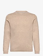 Knit cotton sweater - LT PASTEL BROWN