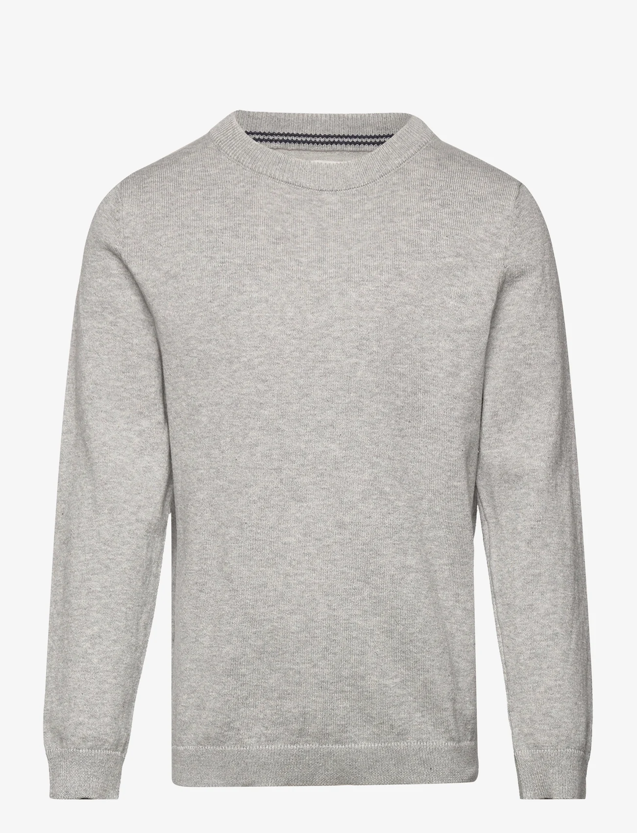 Mango - Knit cotton sweater - trøjer - medium grey - 0