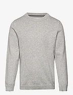 Knit cotton sweater - MEDIUM GREY