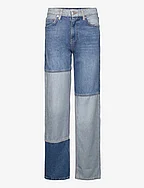 Wideleg patchwork jeans - OPEN BLUE