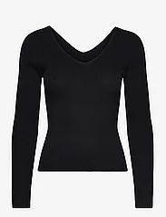 Mango - Ribbed sweater with low-cut back - lägsta priserna - black - 0
