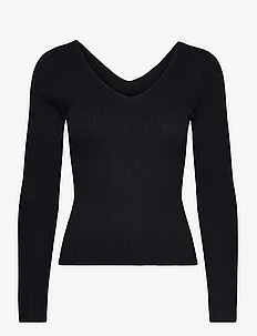Ribbed sweater with low-cut back, Mango
