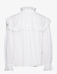 Mango - Embroidered details blouse - langermede bluser - white - 1