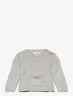 Knit cotton sweater - LT PASTEL GREY